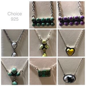 925 necklaces Turquoise,Dahlia , Jasper Choice of 1-8. Beautiful Stunning Pieces